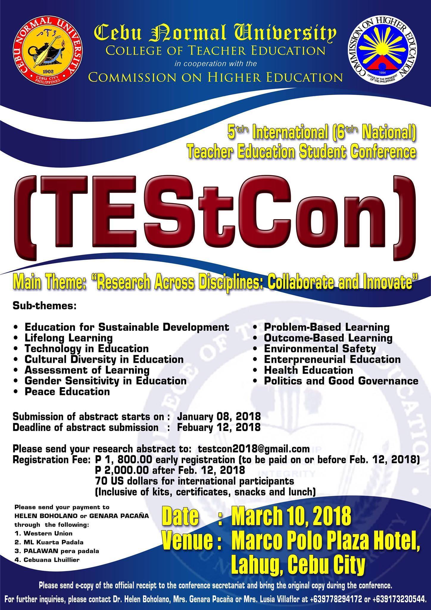 5th International(6th National) Teacher Education Student Conference